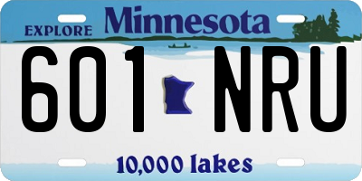 MN license plate 601NRU