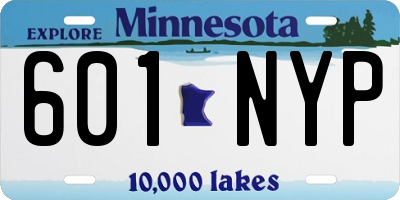MN license plate 601NYP