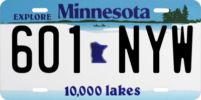 MN license plate 601NYW