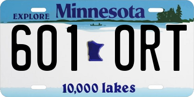 MN license plate 601ORT