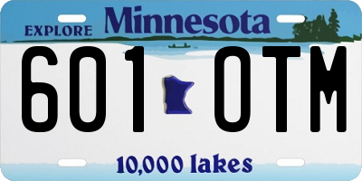MN license plate 601OTM