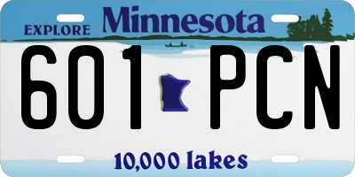 MN license plate 601PCN