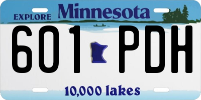 MN license plate 601PDH