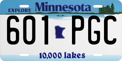MN license plate 601PGC