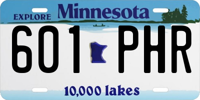 MN license plate 601PHR