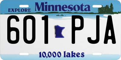 MN license plate 601PJA