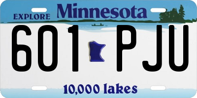 MN license plate 601PJU