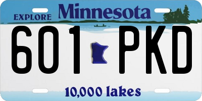 MN license plate 601PKD