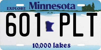 MN license plate 601PLT