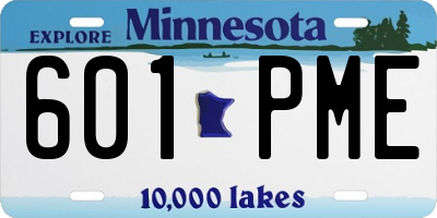 MN license plate 601PME