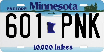MN license plate 601PNK