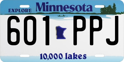 MN license plate 601PPJ