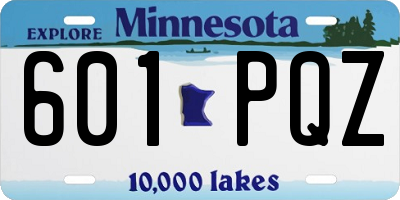MN license plate 601PQZ