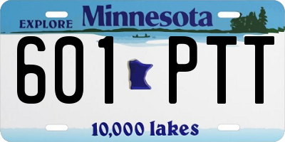 MN license plate 601PTT