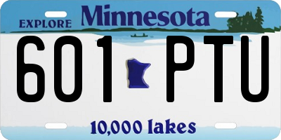MN license plate 601PTU