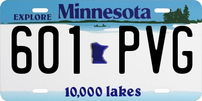 MN license plate 601PVG