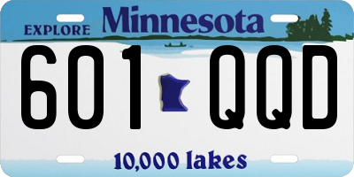 MN license plate 601QQD