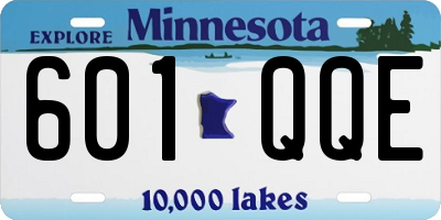 MN license plate 601QQE
