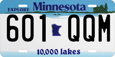 MN license plate 601QQM