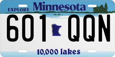 MN license plate 601QQN