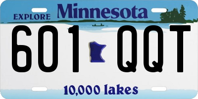 MN license plate 601QQT