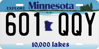 MN license plate 601QQY