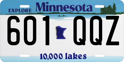 MN license plate 601QQZ