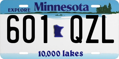 MN license plate 601QZL