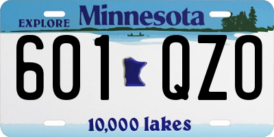 MN license plate 601QZO
