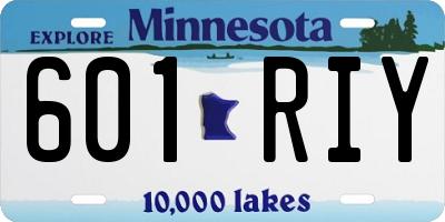MN license plate 601RIY