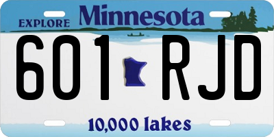MN license plate 601RJD