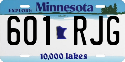 MN license plate 601RJG