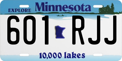 MN license plate 601RJJ