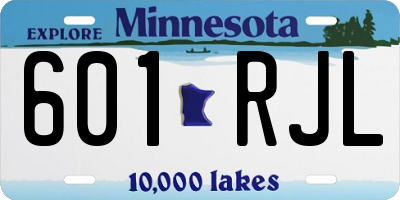 MN license plate 601RJL