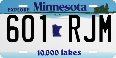 MN license plate 601RJM