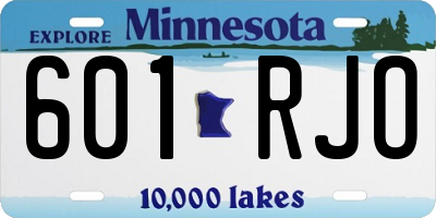 MN license plate 601RJO