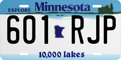 MN license plate 601RJP
