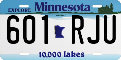 MN license plate 601RJU