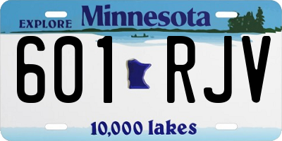 MN license plate 601RJV