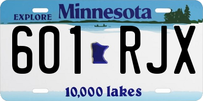 MN license plate 601RJX