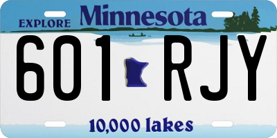 MN license plate 601RJY