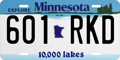 MN license plate 601RKD