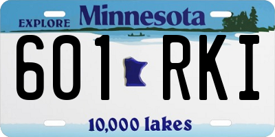 MN license plate 601RKI