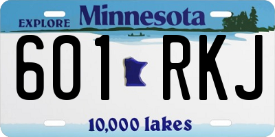 MN license plate 601RKJ