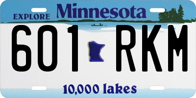 MN license plate 601RKM
