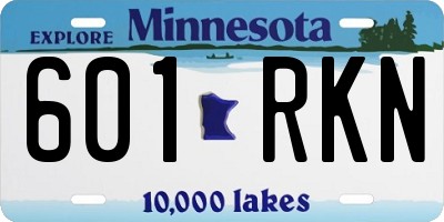 MN license plate 601RKN