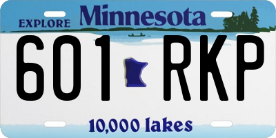 MN license plate 601RKP