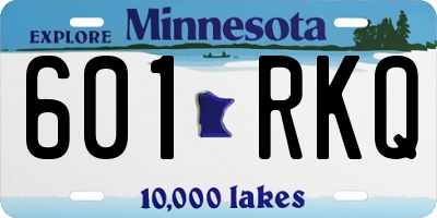 MN license plate 601RKQ