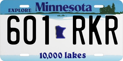 MN license plate 601RKR