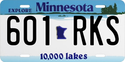 MN license plate 601RKS